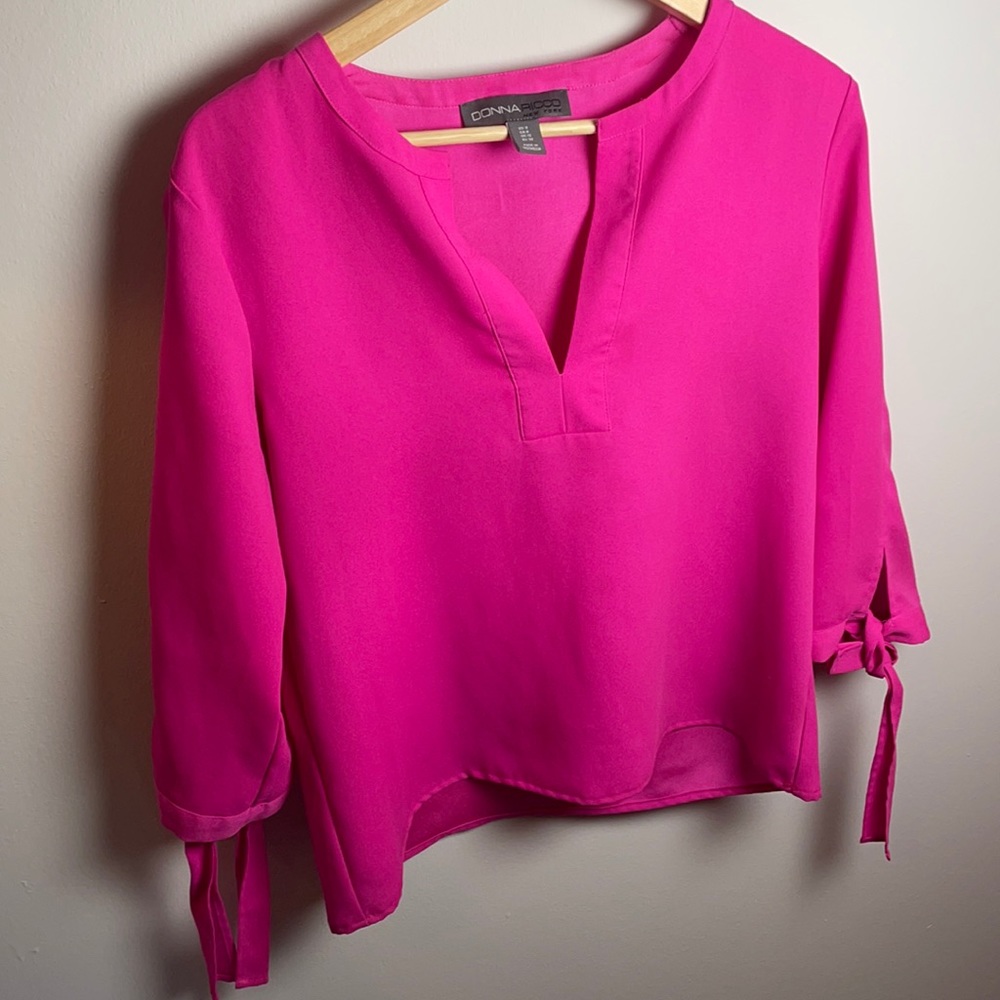 Ohhhh Donna Rocco Pink Blouse size 8